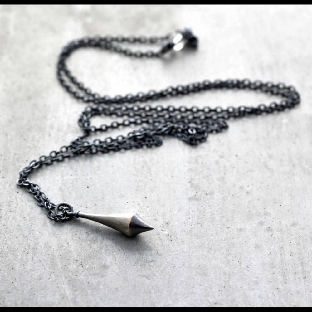 Sterling silver hand crafted pendulum necklace